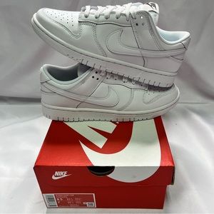Women’s Nike Dunk Low Triple White New Size 8.5W Youth Size 7